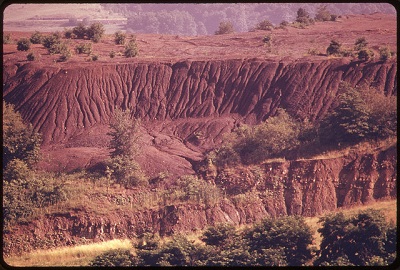 eroded strip mine